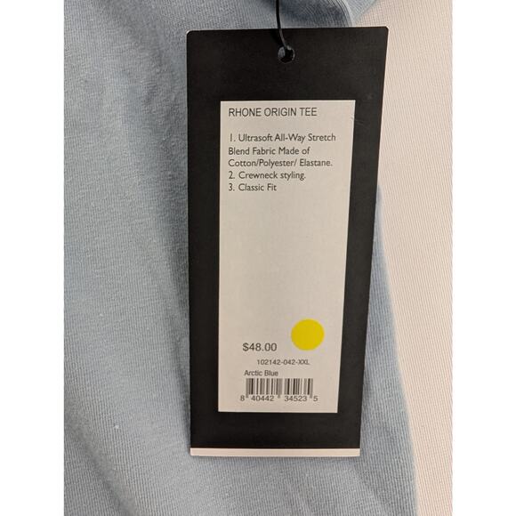 NWT Rhone Origin Tee - Classic Fit in Artic Blue size XXL - Picture 4 of 6